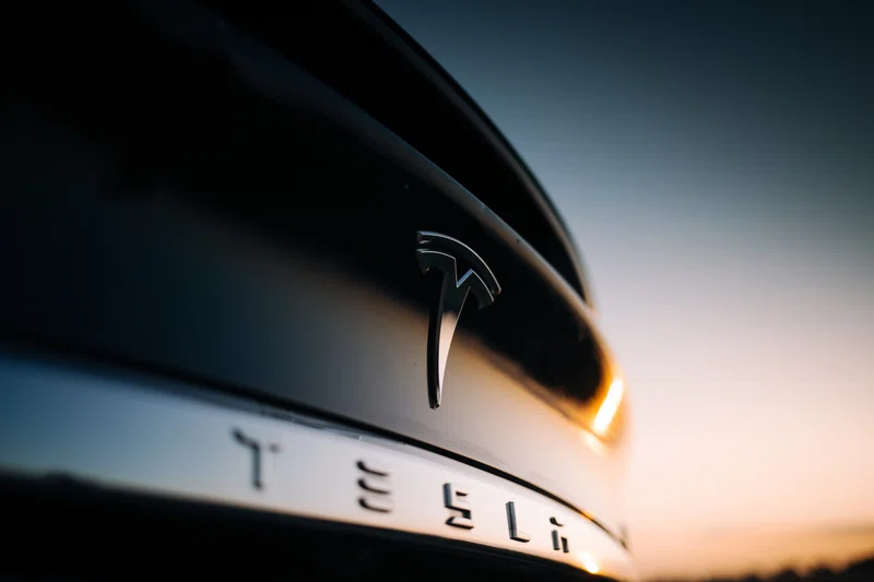 Tesla car badge