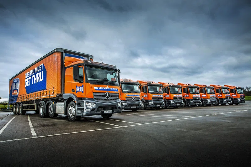 Fleet of Irn-BRU vans
