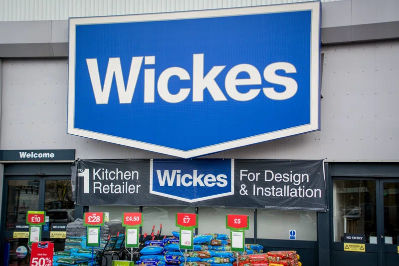 Wickes logo on store front
