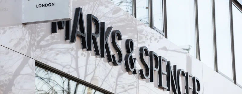 Marks and Spencer shop signage