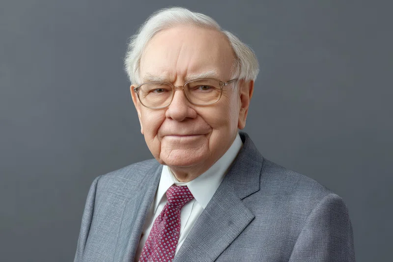 Buffett wearing grey suit