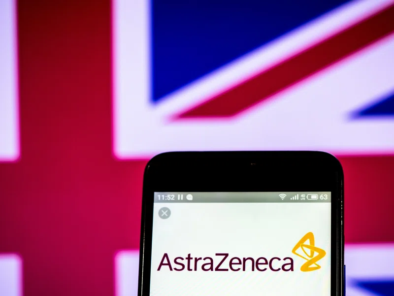 AstraZeneca logo on smartphone