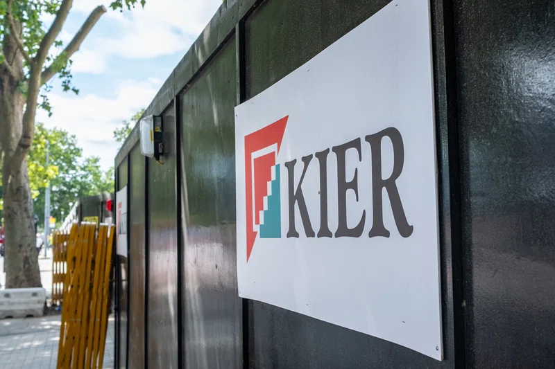 Kier sign on London building site