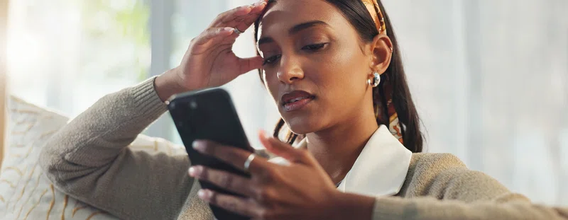 Concerned on a mobile device