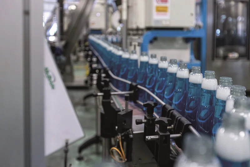 McBride products on factory line