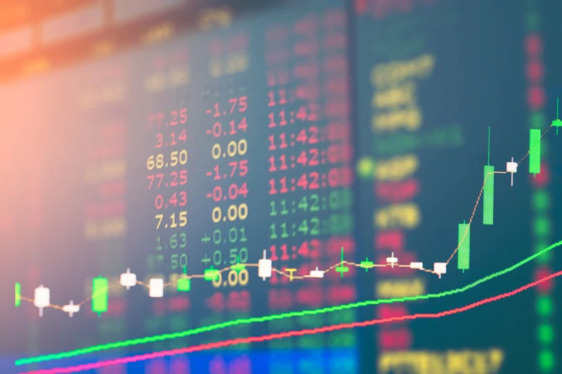 Candle graph of stock market