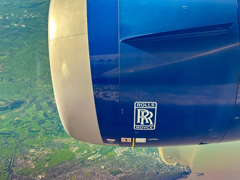 Rolls jet engine in-flight