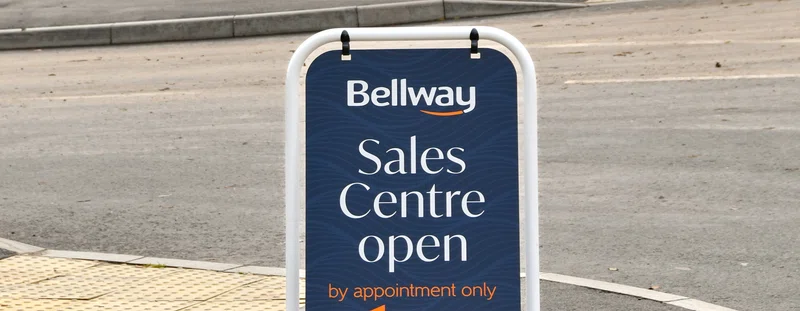 Bellway sales centre sign
