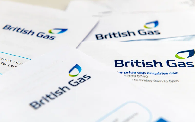 Letters and bills from UK energy provider British Gas