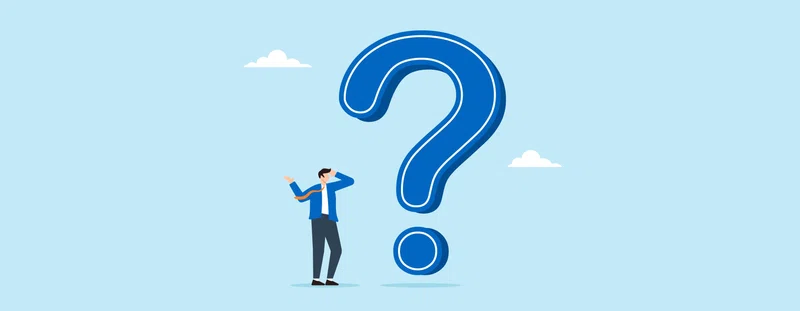 Illustration: looking at a question mark