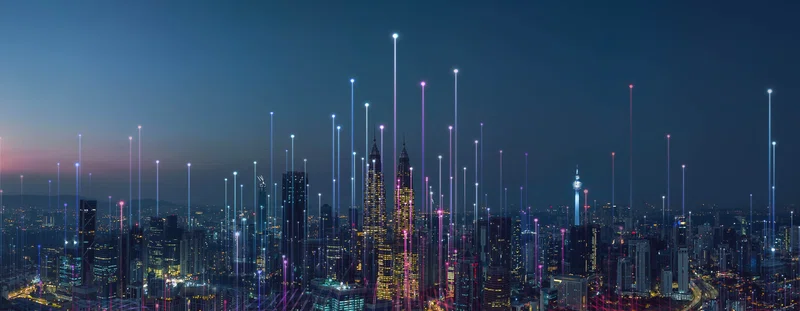 Illustration: Skyline at night