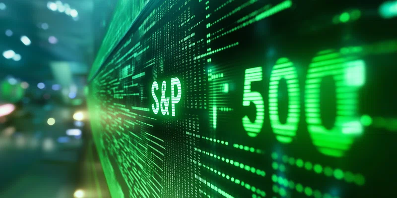 S&P 500 index digital green 