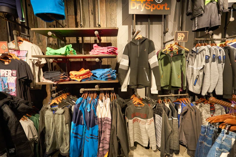 Interior shot of Superdry store