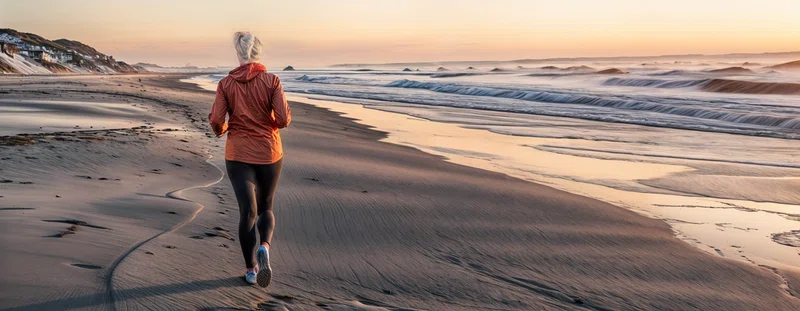 Running along a beach