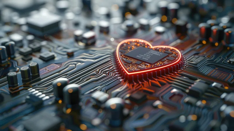 Cyber creature eating microchip