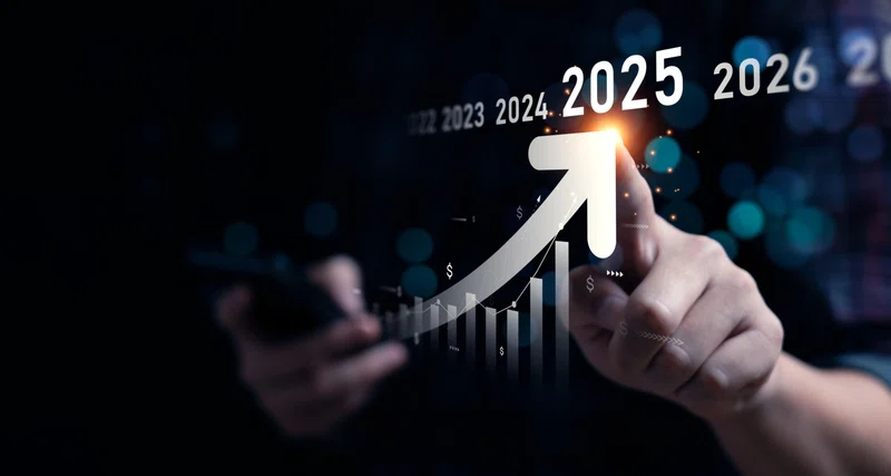 Businessman planning growth in 2025