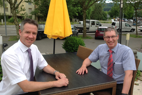 picture of MD Patrick Nauer and engineer Beat Schwizer from HW-TEC during Accuride interview.