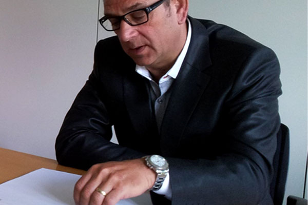 picture of José Lorca from Häfele head office during Accuride interview.