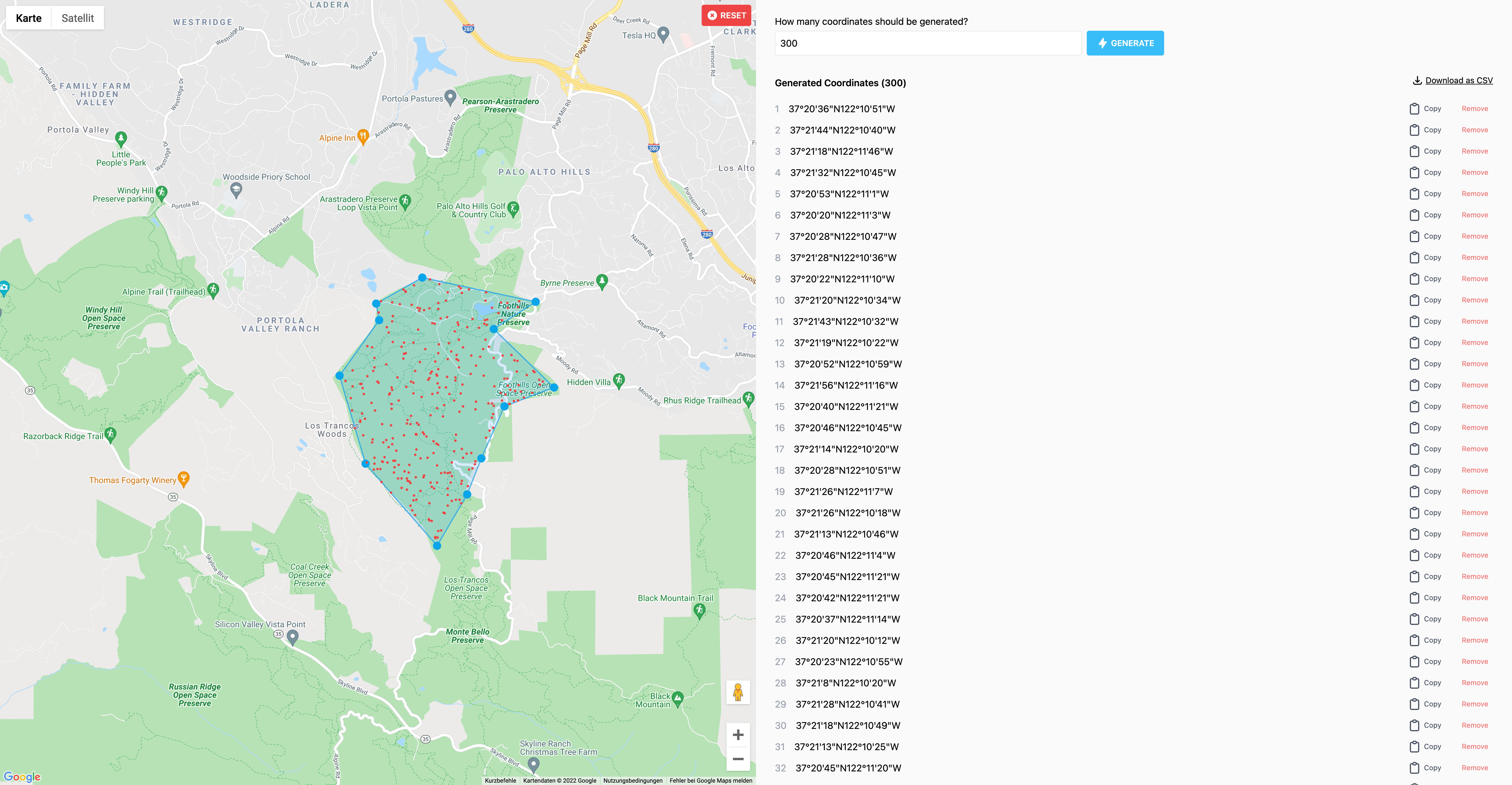 A screenshot of the app