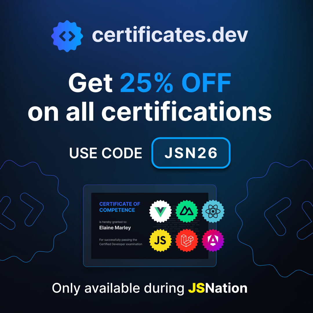 <p>25% Off All Developer Certifications</p>
