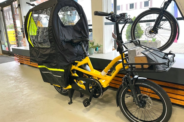 Lastenrad für schlechtes Wetter fit machen
