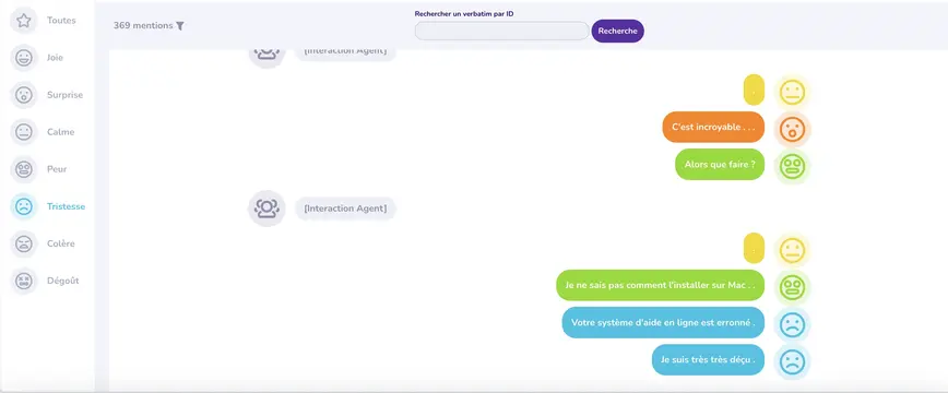Conversational analysis - Q°emotion