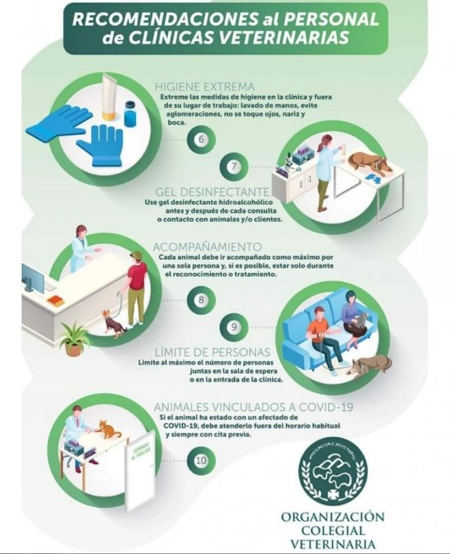 Consejos de la OCV ante el coronavirus para propietarios de animales de compañía y para centros veterinarios