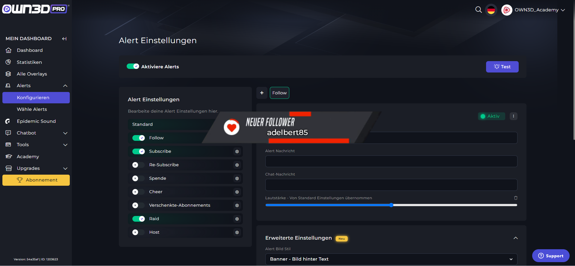 11.OWN3D-tv_OBS_GER OWN3D Pro alert test.png