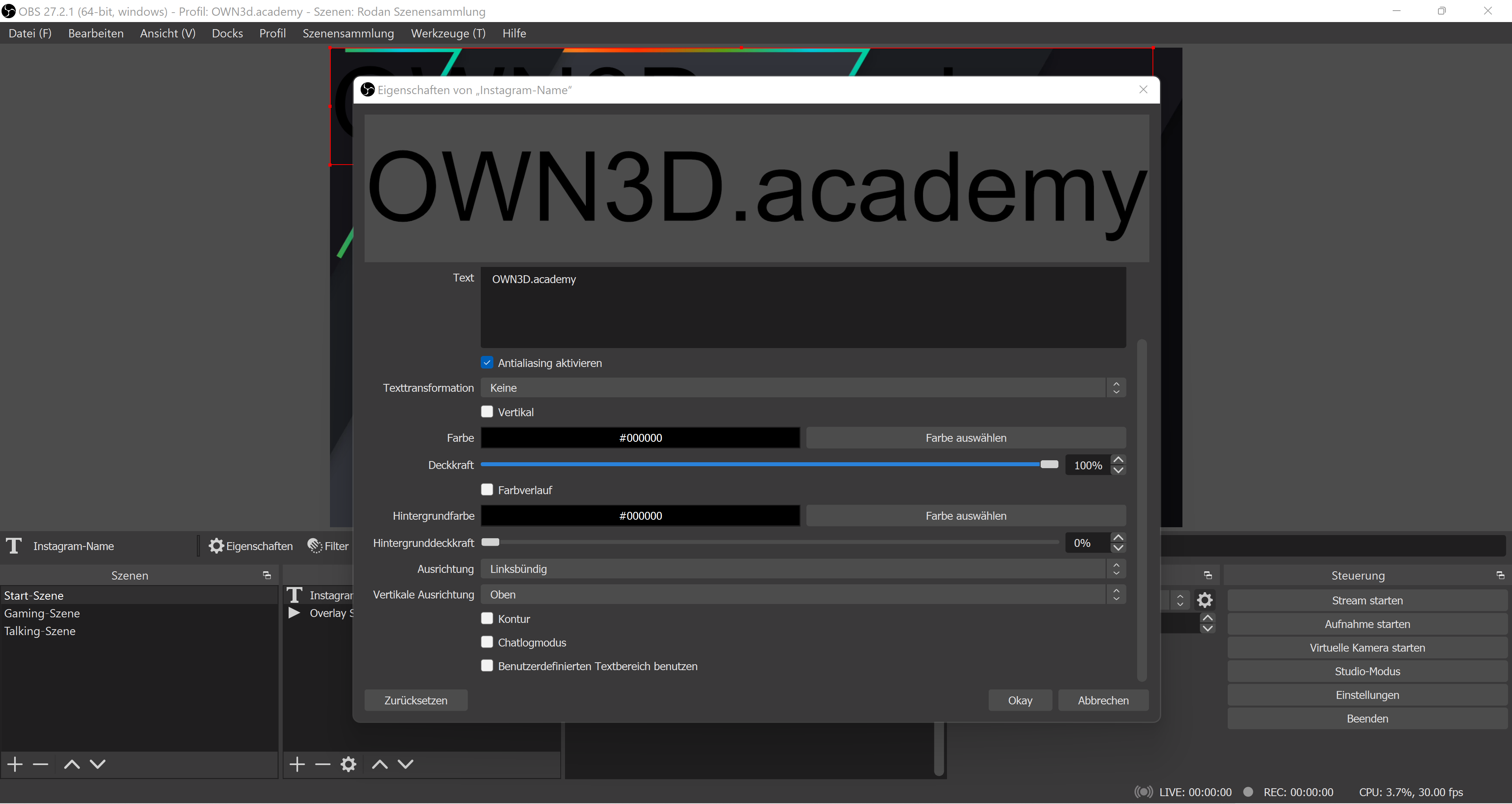 03.OWN3D-tv_OBS_GER Text Source properties.png