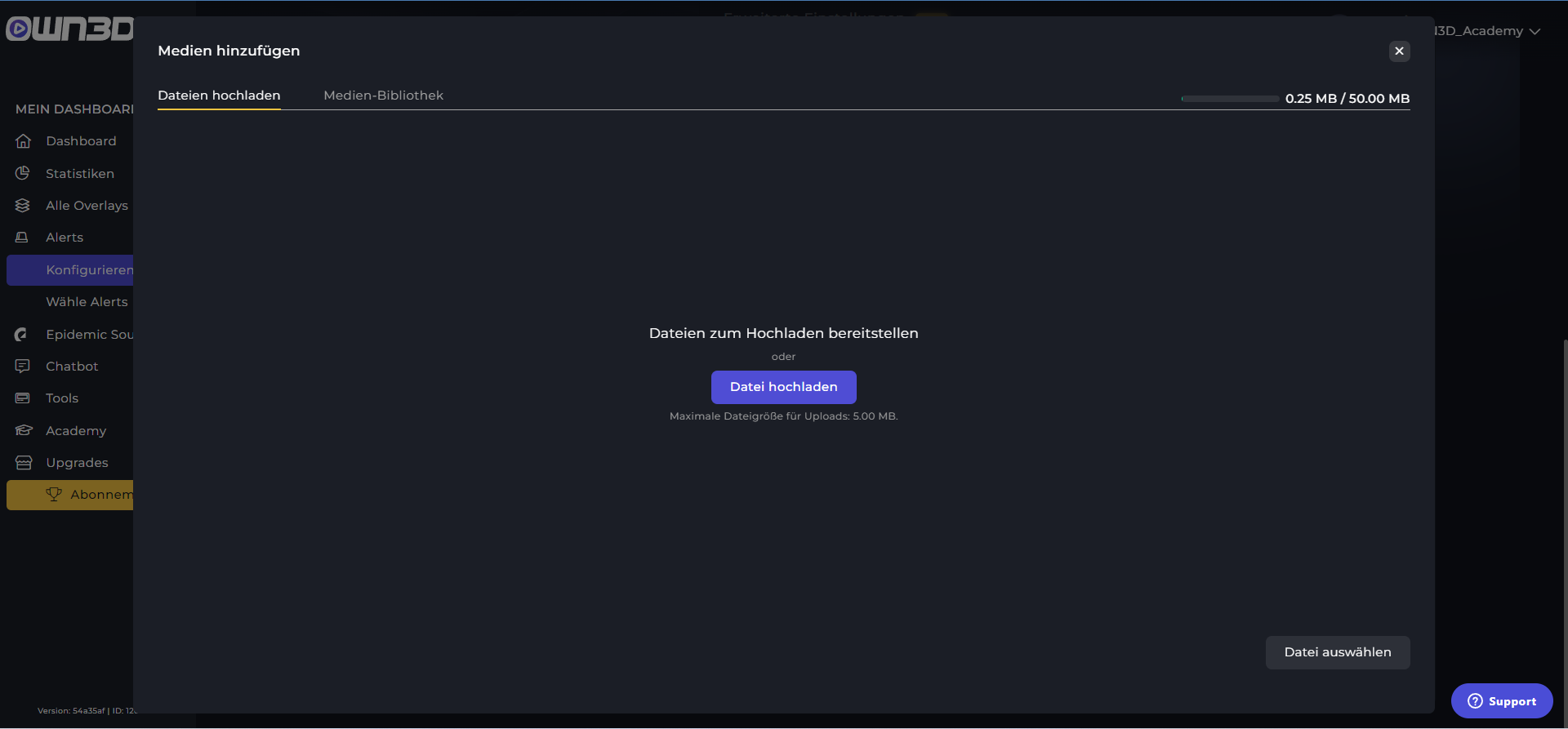 03.OWN3D-tv_OBS_GER OWN3D Pro Alert Settings Follower Media Library.png