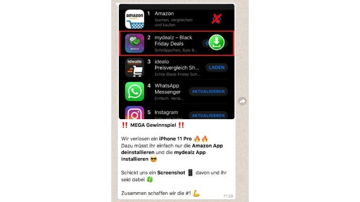 Mydealz Whatsapp Newsletter App Promotion Black Friday