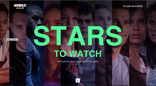 Das "Cover" des Online-Magazins von Moviepilot.