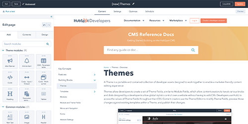 HubSpot CMS Hub Screenshot