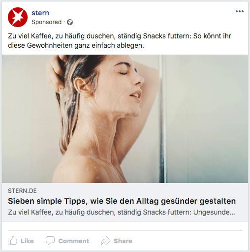 Stern Facebook Ad Werbemittel JWD Joko OMR