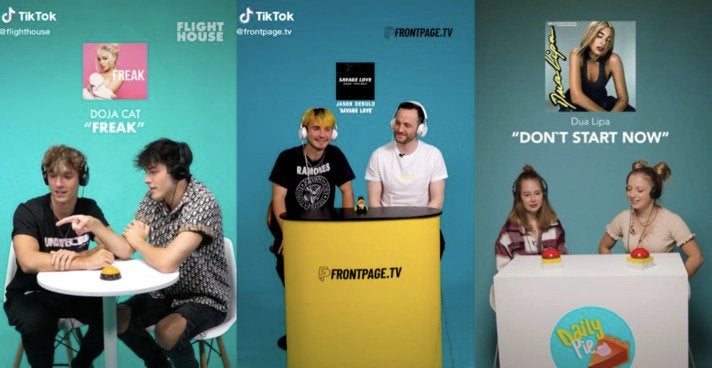 Original und Hommage und Hommage: Musik-Rateshows bei Flighthouse, Frontpage und Daily Pie