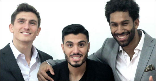 Die Freeletics-Gründer: (von links) Andrej Matijczak, Mehmet Yilmaz und Joshua Cornelius (Bild: Startupcamp.co)