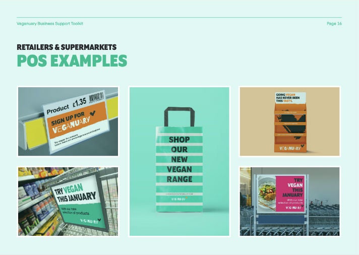 Screenshot Veganuary Business Toolkit