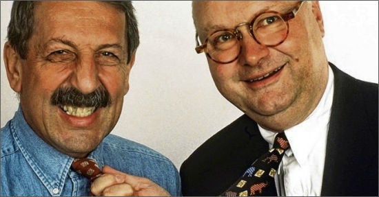 Leider gibt es von Florian Heinemann und Philipp Klöckner kein gemeinsames Foto – deswegen ein Symbolbild mit den TV-Ikonen Ulrich Kienzle und Bodo Hauser