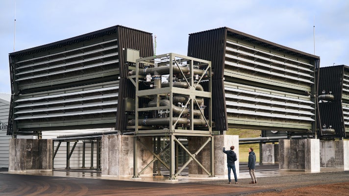 In Island hat Climeworks eine Direct-Air-Capture-Anlage bauen lassen. Foto: Climeworks