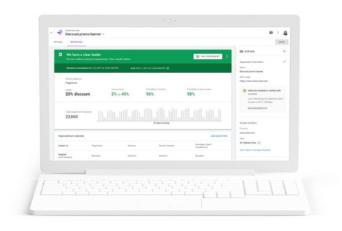 Google Optimize Screenshot