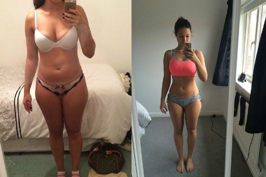 Ein Itsines-Fan zeigt das Ergebnis des Fitness-Programms mit Vorher-nachher-Fotos. (Foto: Kayla Itsines)