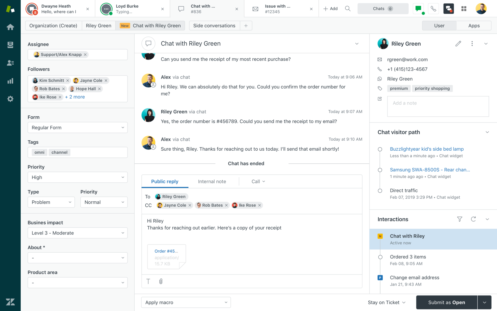 Zendesk Support Suite Screenshot