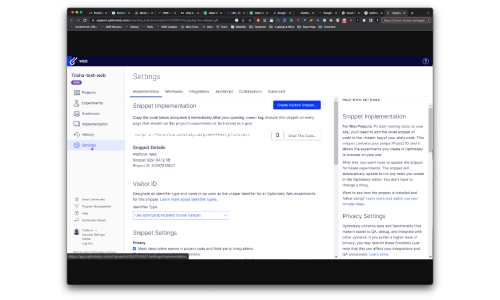 Optimizely Web Experimentation Screenshot