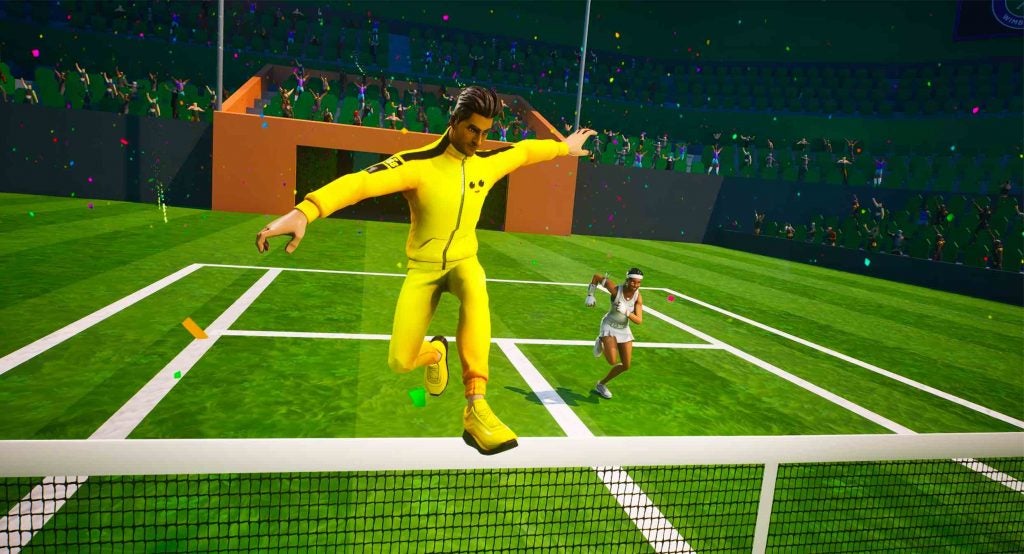Szene aus Race to Wimbledon bei Fortnite.