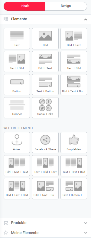 3 fertige Layout-Elemente