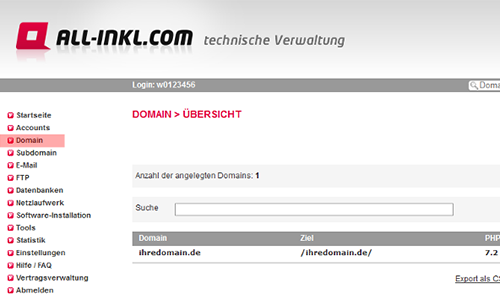 All-inkl Screenshot