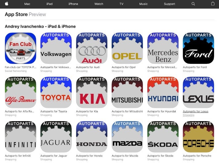 Auto Apps Andrey Ivanchenko Apple App Store OMR