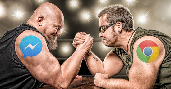 Facebook und Google liefern sich einen spannenden Kampf um die Vorherrschaft bei Push-Notifications. (Quelle: Petri Damstén)