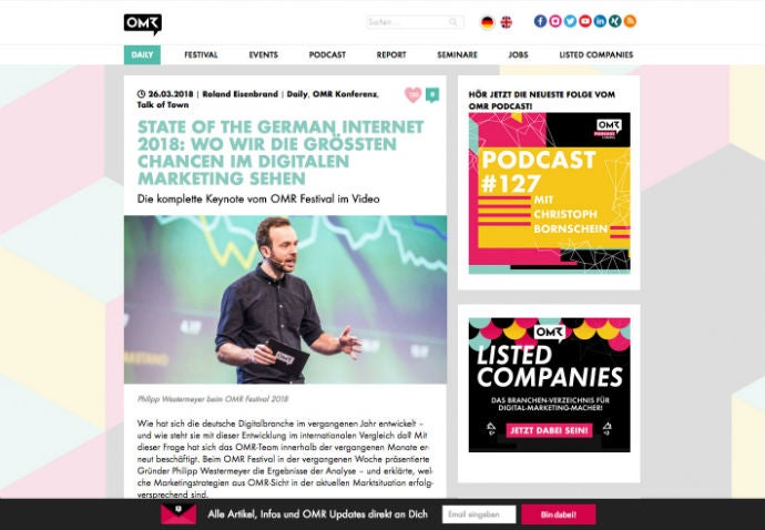 OMR Webseite alt