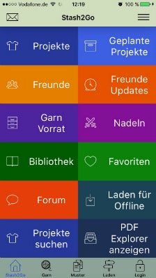 Die iPhone-Version von Stash2Go.